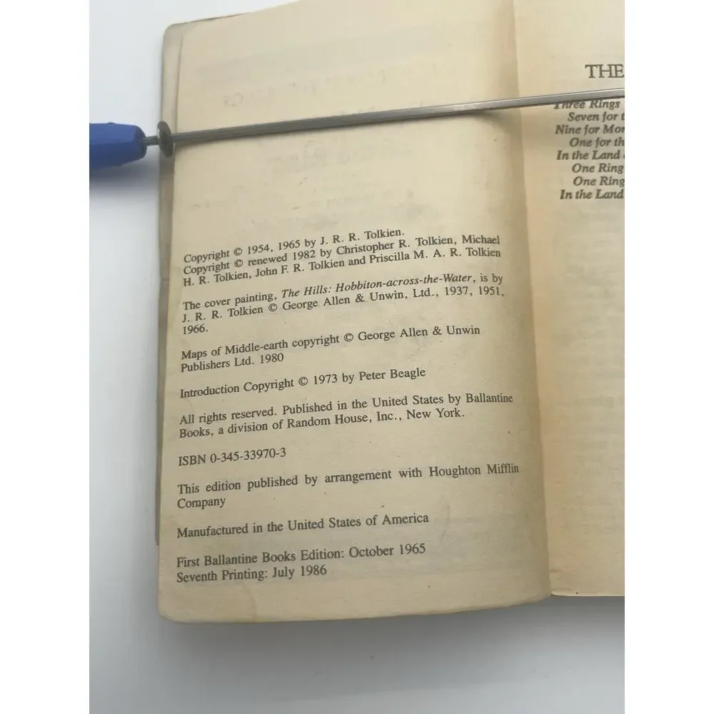 Lord of the Rings JRR Tolkien Box Set 1986 Ballantine 4 Paperback Books, Hobbit - Picture 5 of 16